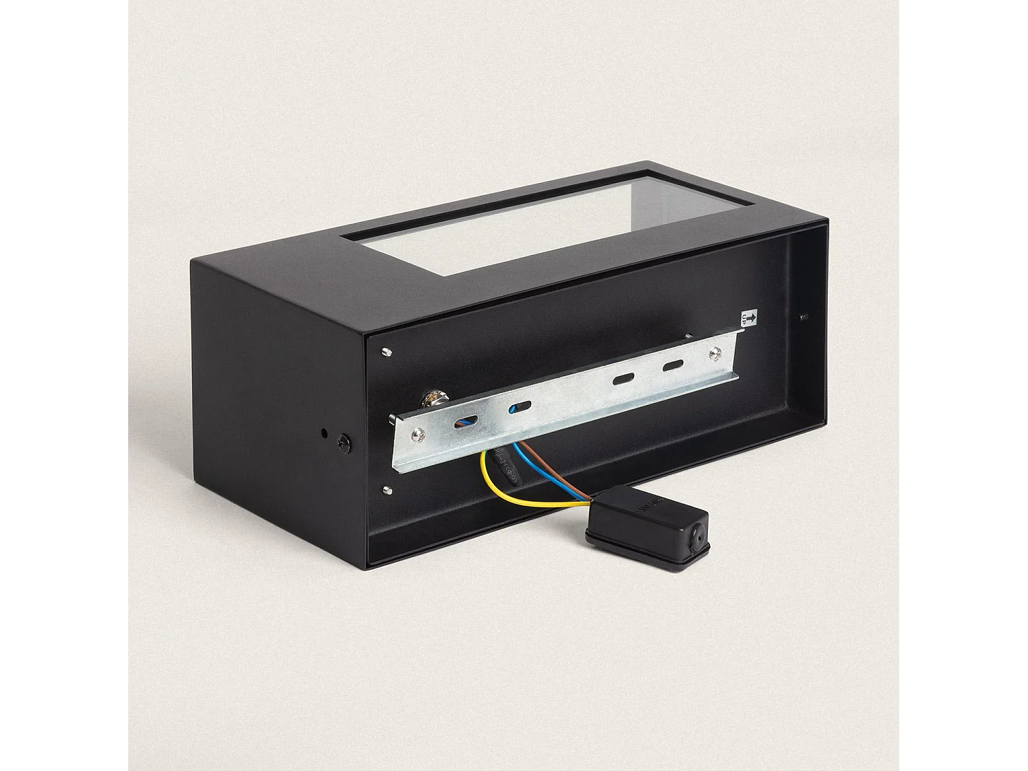 Applique Murale Extérieure Acier Inoxydable et Verre avec Détecteur de Mouvement Gakom Noir