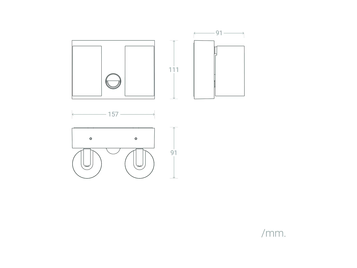 Applique Murale Extérieure LED 18W Aluminium CCT Sélectionnable Deux Spots avec Détecteur de Mouvement Kuriya Rouille