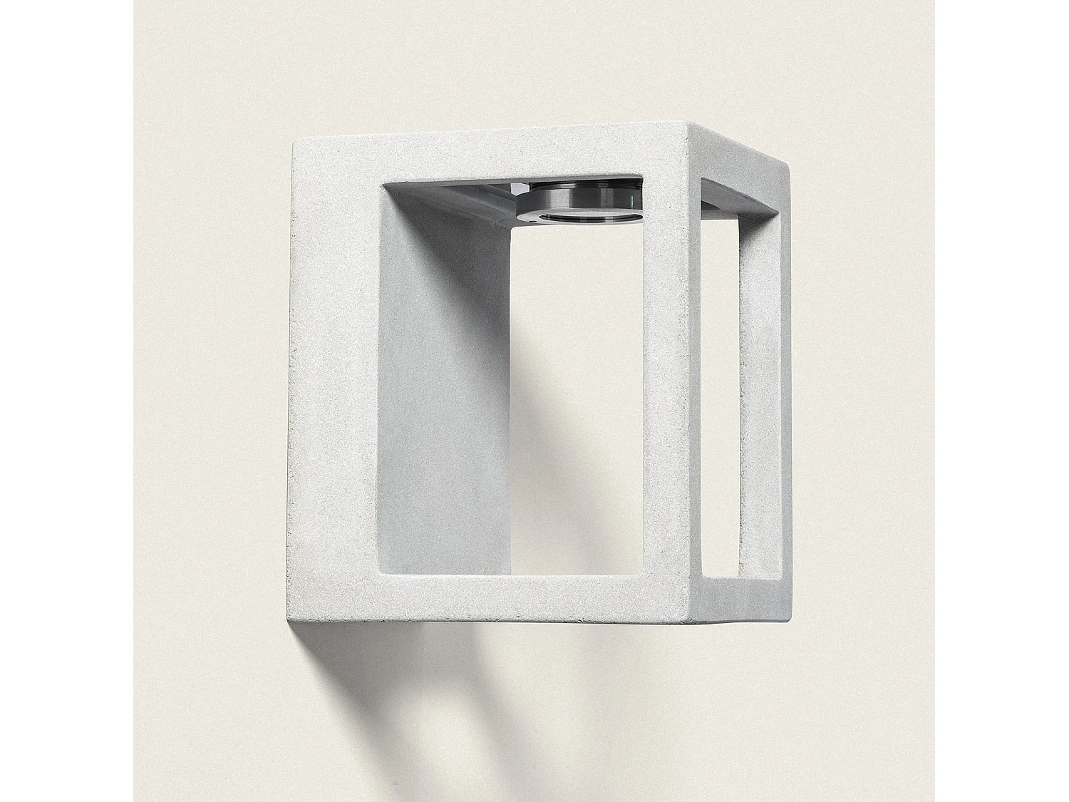 Aplique de Pared Exterior LED Regulable 6W Cemento Varex Gris Piedra