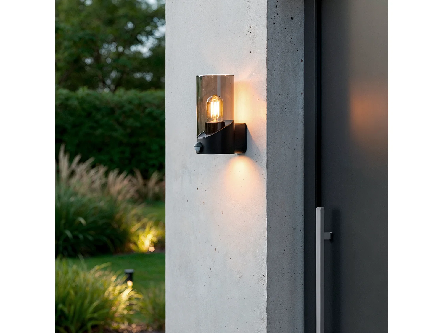 Applique Murale Extérieure avec Détecteur PIR Aluminium Pelly Noir