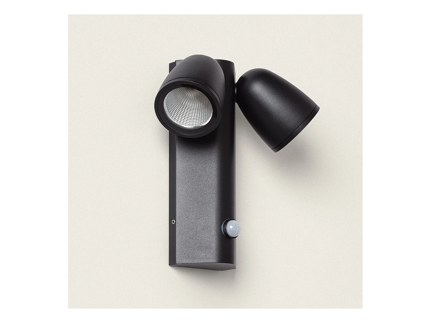 Applique Murale Extérieure LED 12W Aluminium avec Détecteur de Mouvement PIR Abel 2 Spots Gris foncé