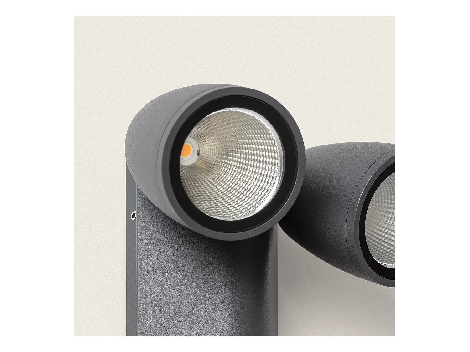 Applique Murale Extérieure LED 12W Aluminium avec Détecteur de Mouvement PIR Abel 2 Spots Gris foncé