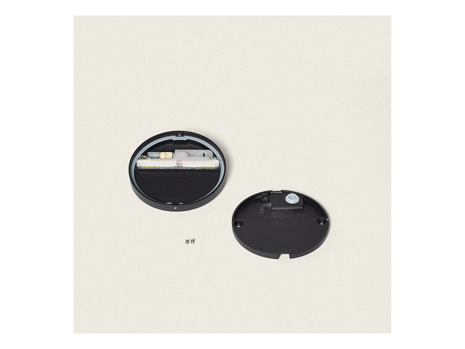 Aplique de Pared Exterior LED 3W CCT Seleccionable Superficie Circular Jade Negro