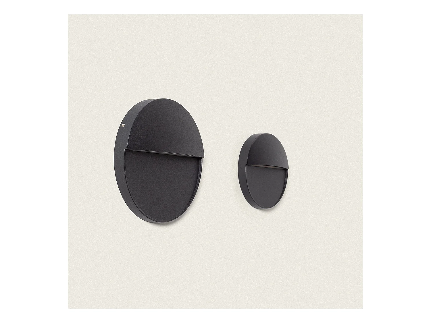 Aplique de Pared Exterior LED 3W CCT Seleccionable Superficie Circular Jade Negro