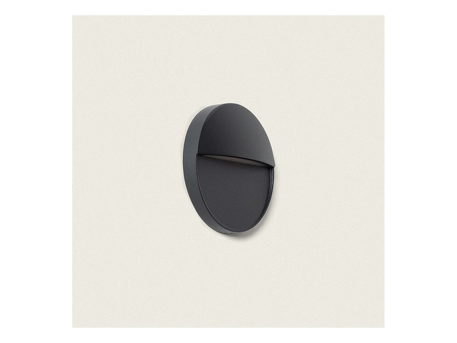 Aplique de Pared Exterior LED 3W CCT Seleccionable Superficie Circular Jade Negro