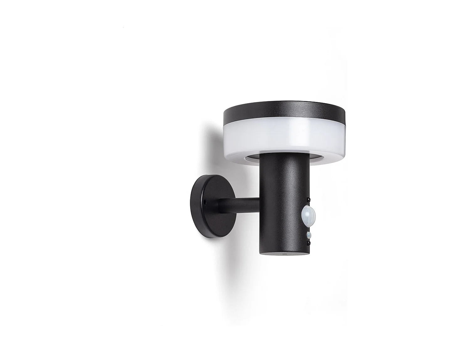 Aplique de Pared Exterior Solar LED 1,5W Acero Inoxidable con Sensor de Movimiento Ashier Negro