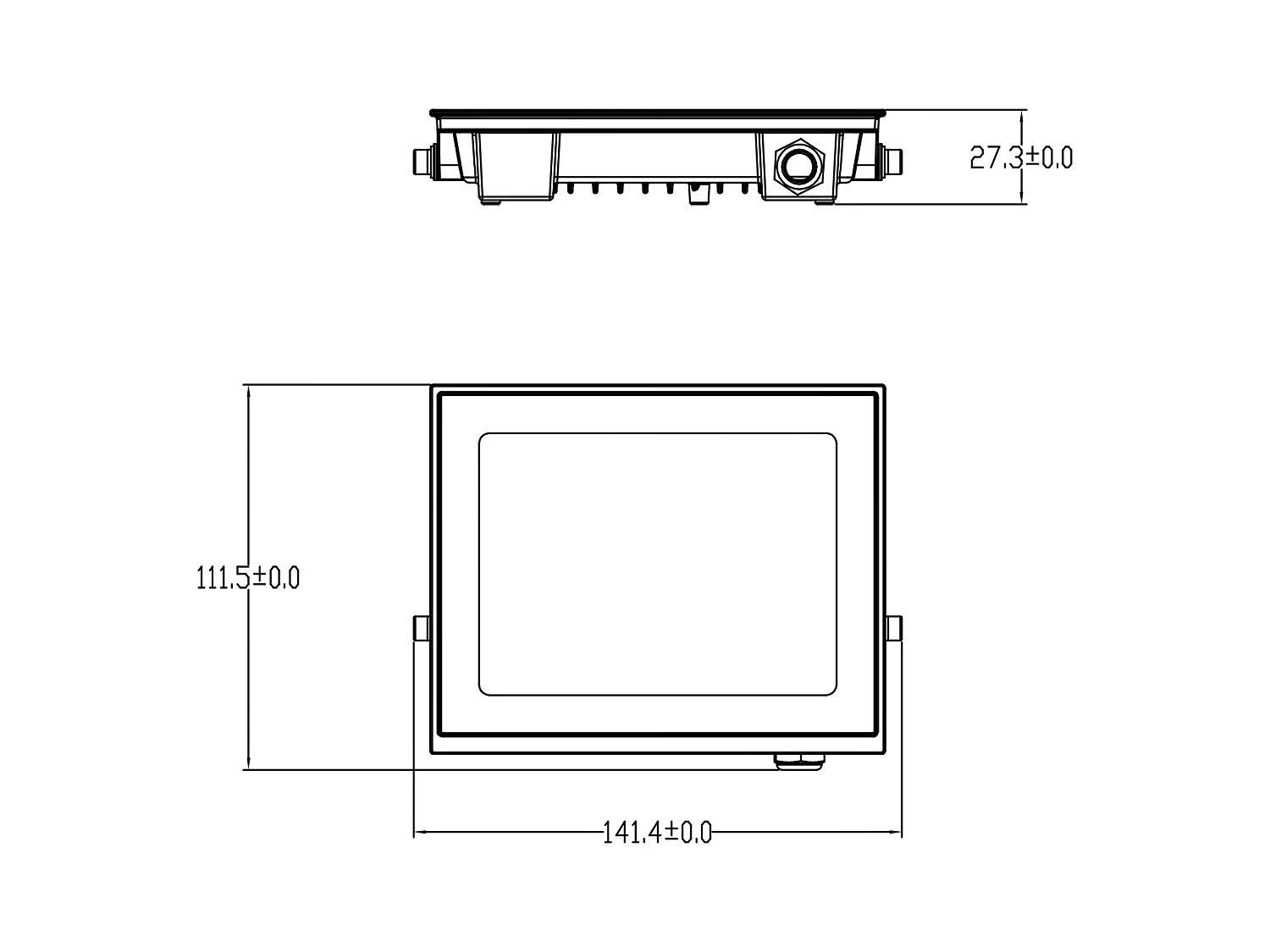 Projecteur LED 30W 120lm/W IP65 S3 3000K Non Noir Blanc chaud