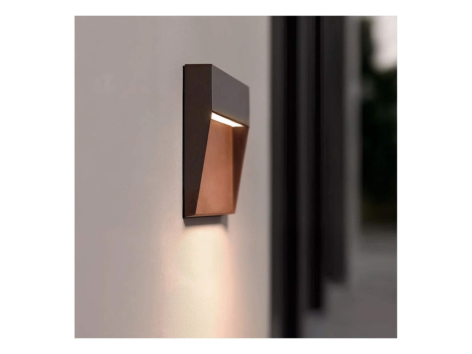 Applique Murale Extérieur LED 3W CCT Sélectionnable en Saillie Carrée Jade Brun