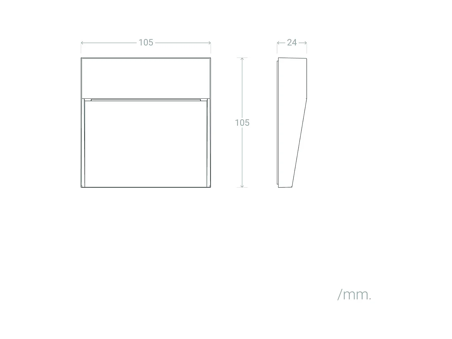 Applique Murale Extérieur LED 3W CCT Sélectionnable en Saillie Carrée Jade Brun