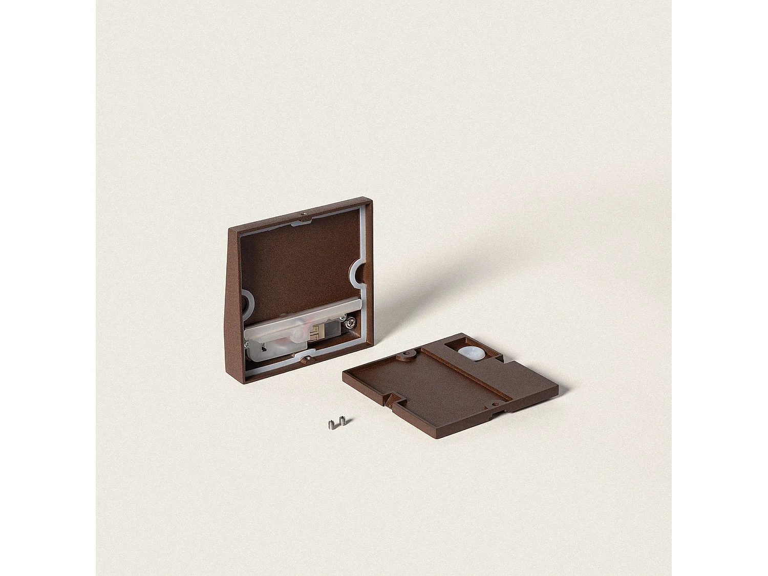 Applique Murale Extérieur LED 3W CCT Sélectionnable en Saillie Carrée Jade Brun