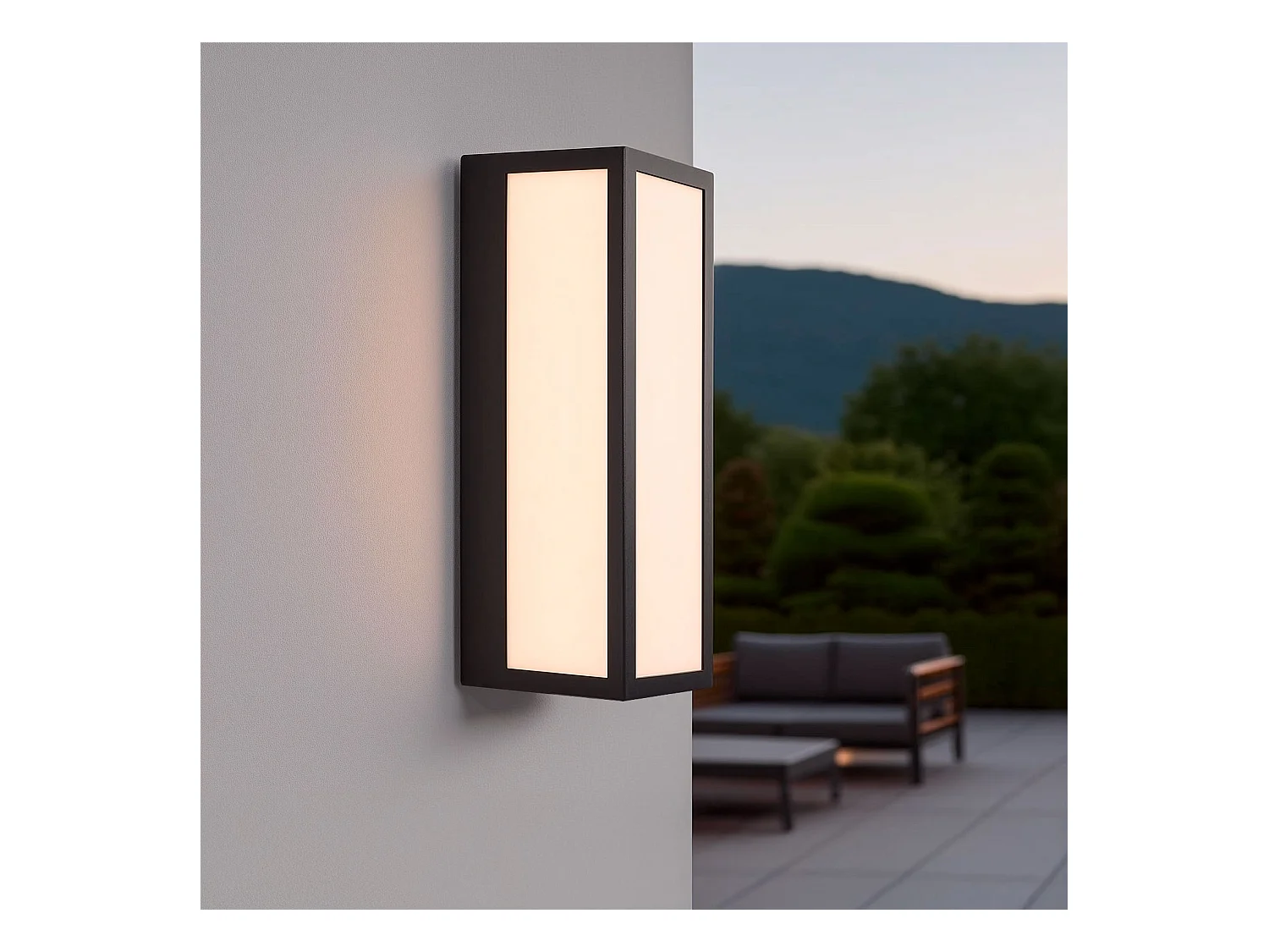 Applique da Parete per Esterni in Acciaio Inox Gakom Nero