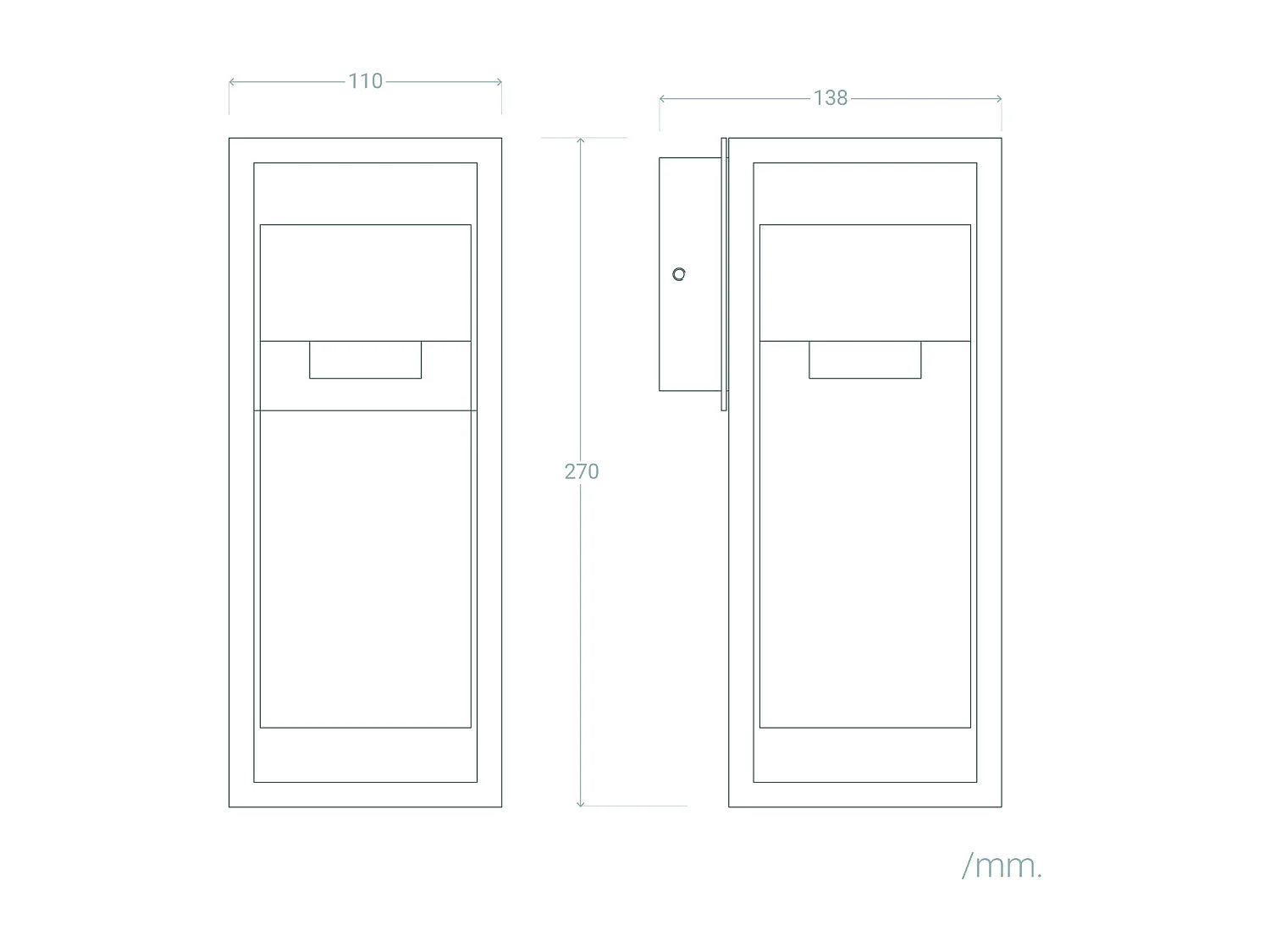 Applique Murale Extérieure Aluminium Siawja Noir