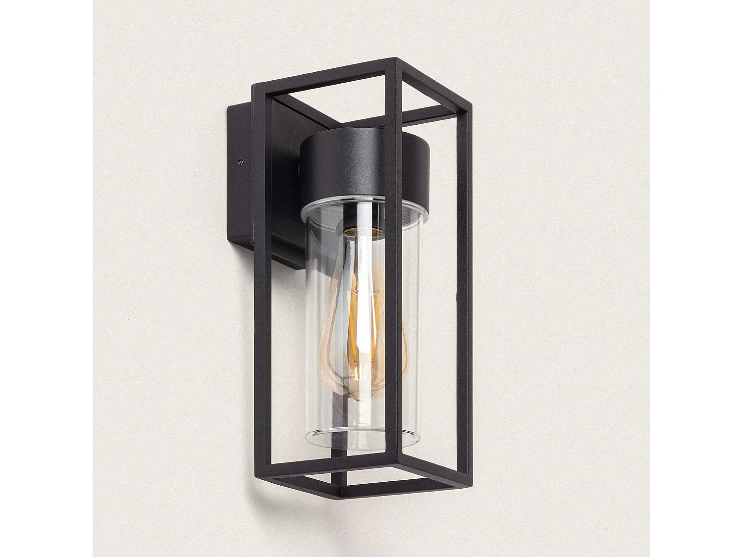 Aplique de Pared Exterior Aluminio Siawja Negro