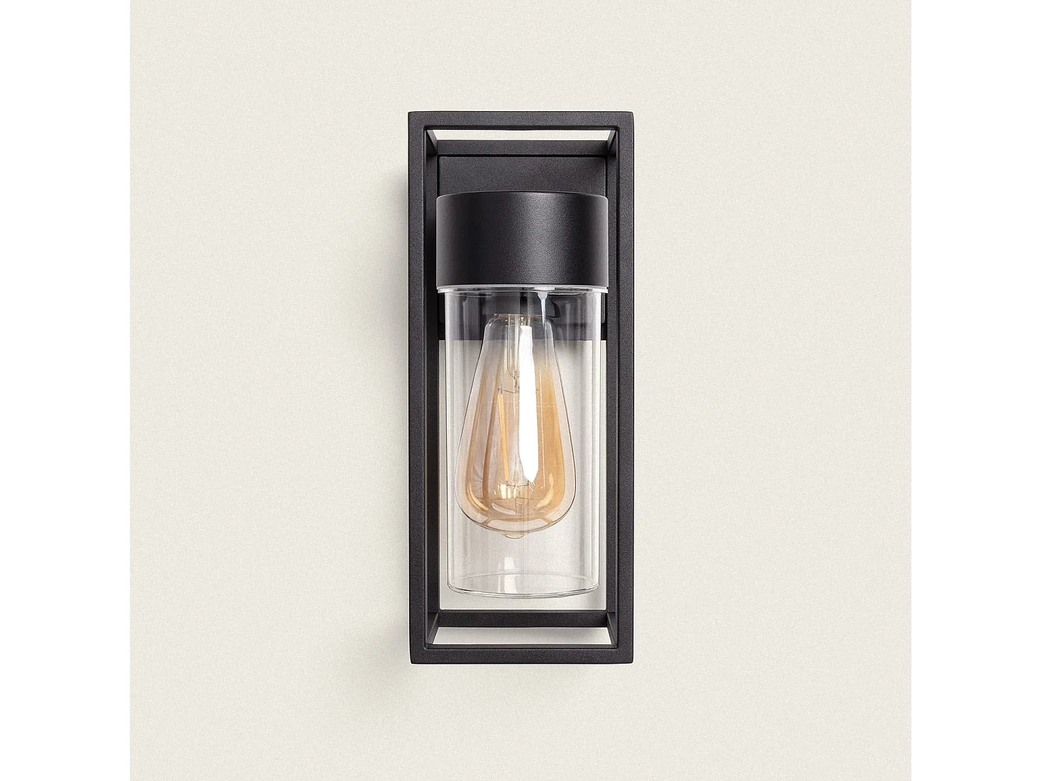 Aplique de Pared Exterior Aluminio Siawja Negro