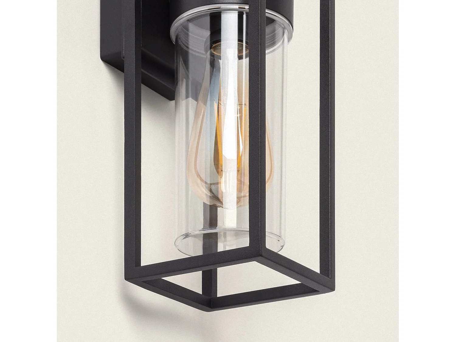 Aplique de Pared Exterior Aluminio Siawja Negro