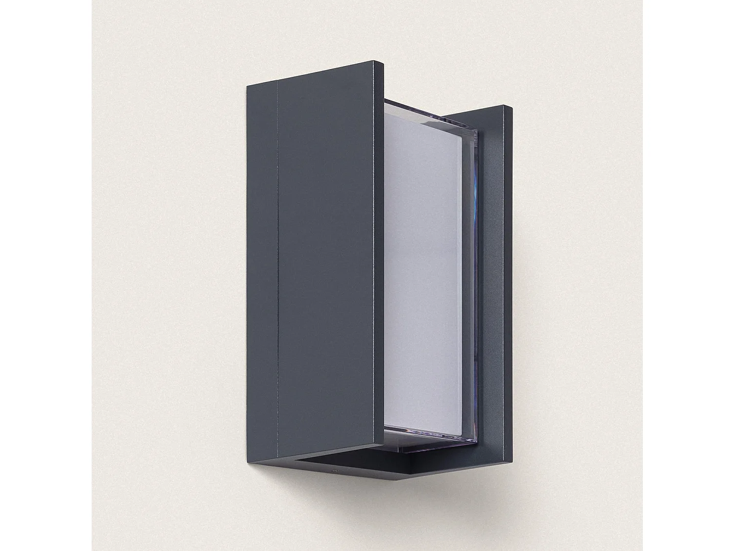 Aplique de Pared Exterior LED 12W Aluminio CCT Seleccionable Doble Difusor Lysandra Antracita