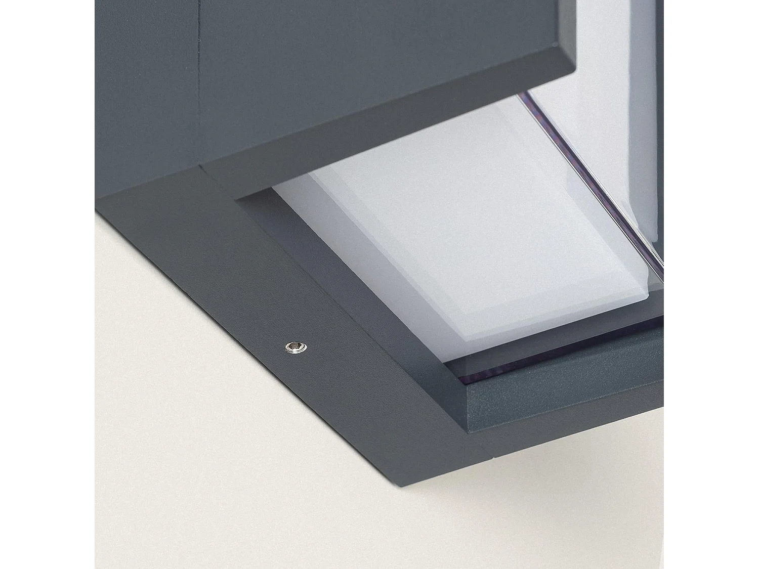 Applique murale extérieur LED à double diffuseur sélectionnable Lysandra 12 W en aluminium CCT Sélectionnable Anthracite