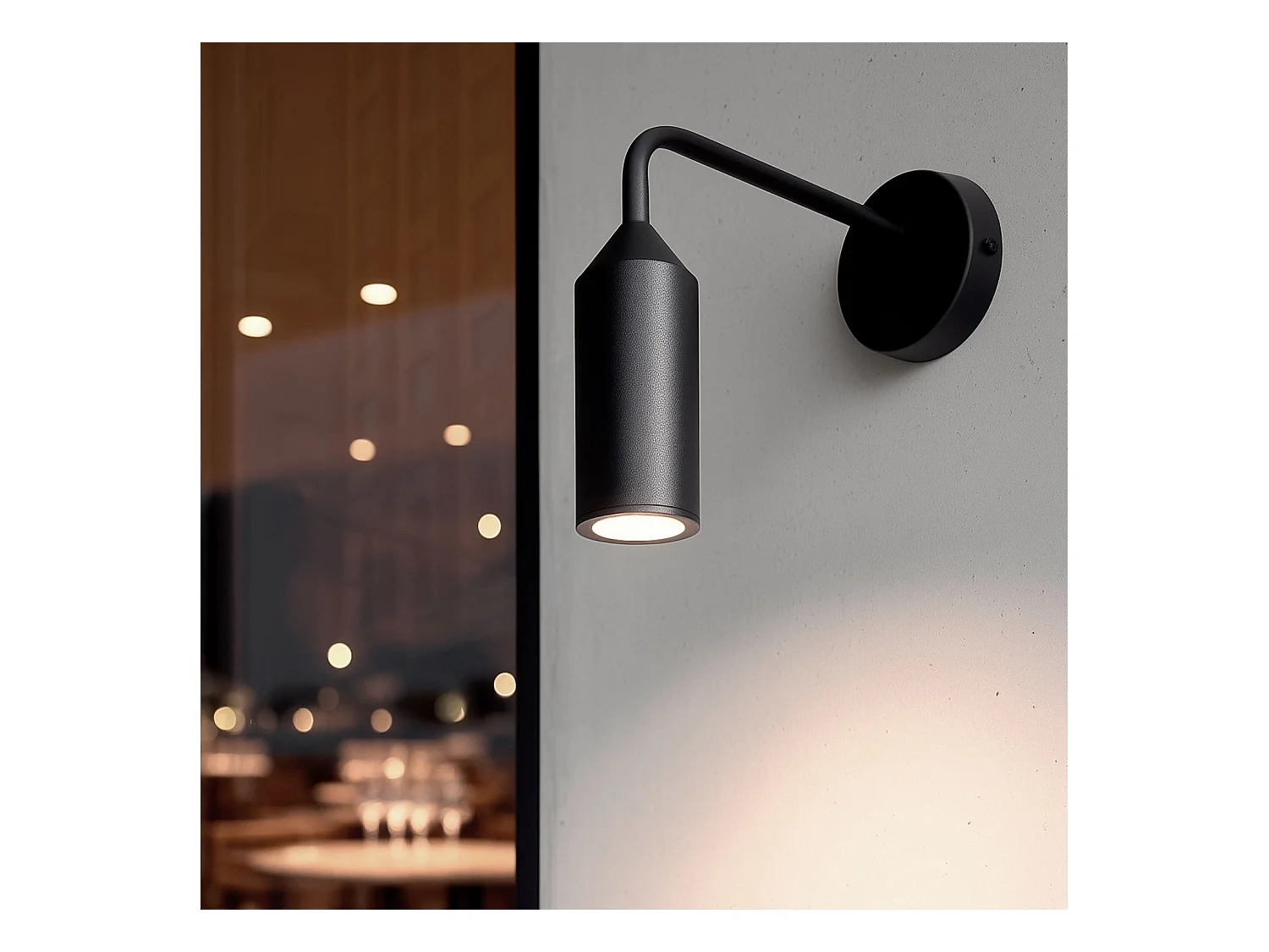 Applique da Parete per Esterni Alluminio Boukali Nero