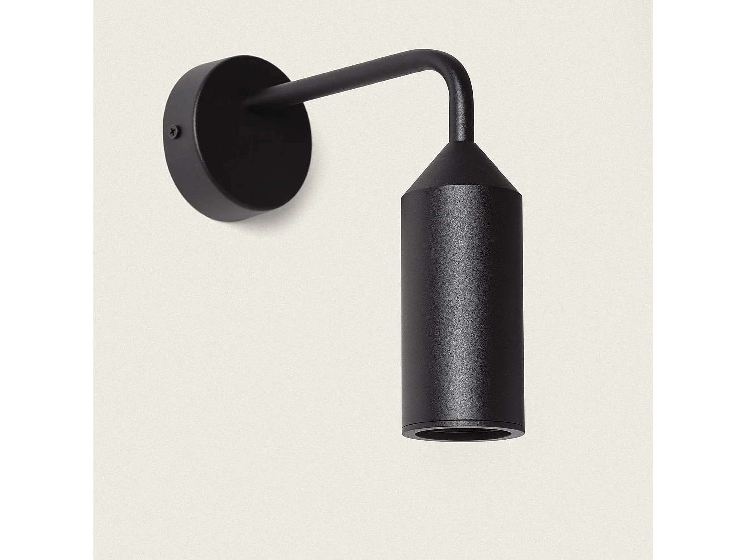 Aplique de Pared Exterior Aluminio Boukali Negro