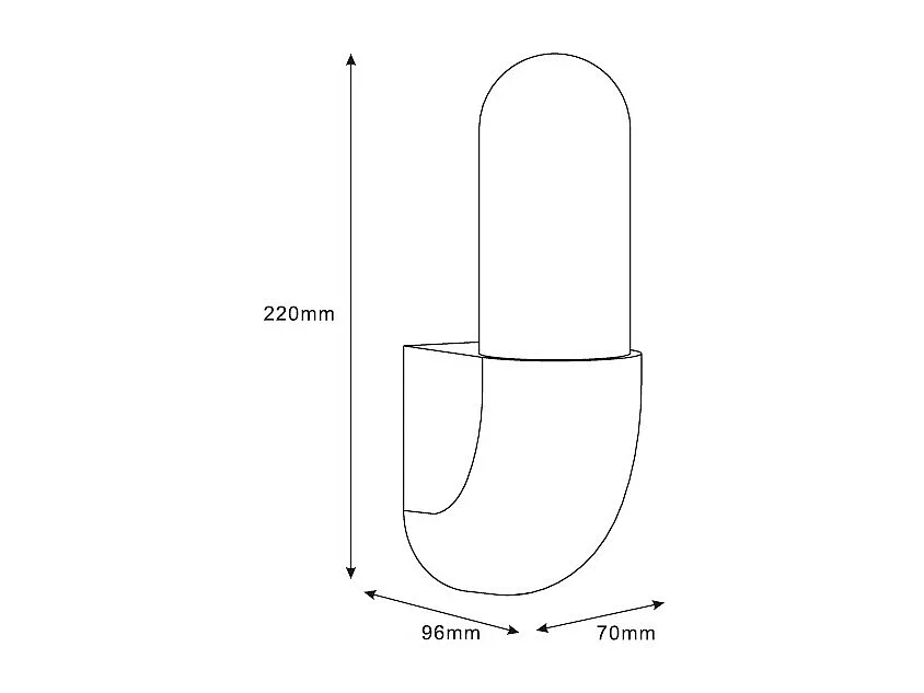 Aplique de Pared Exterior LED 7W Aluminio Anturio Negro