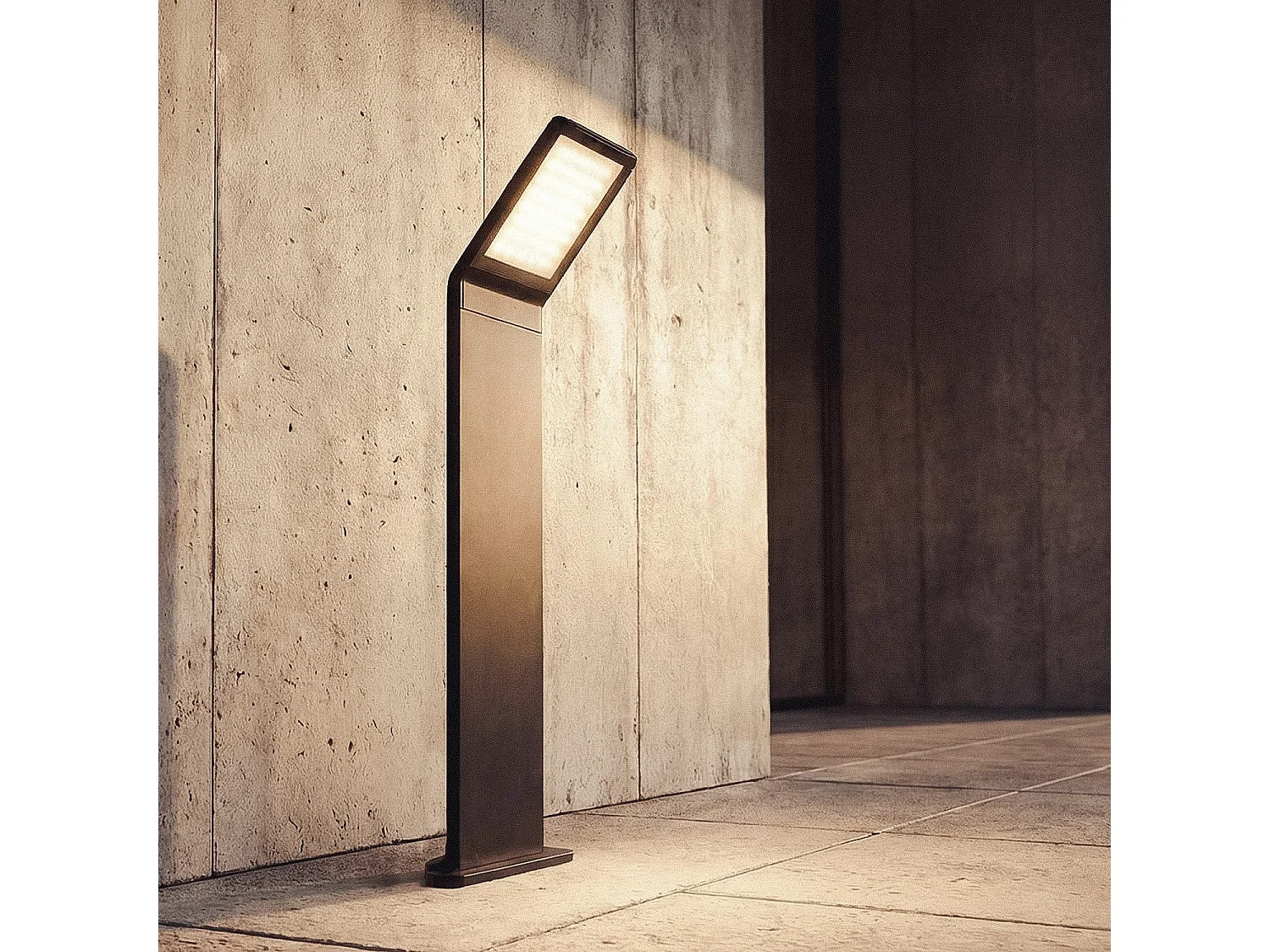 Baliza Exterior LED 9.5W Superficie Pie 50cm Aluminio Legacy Negro