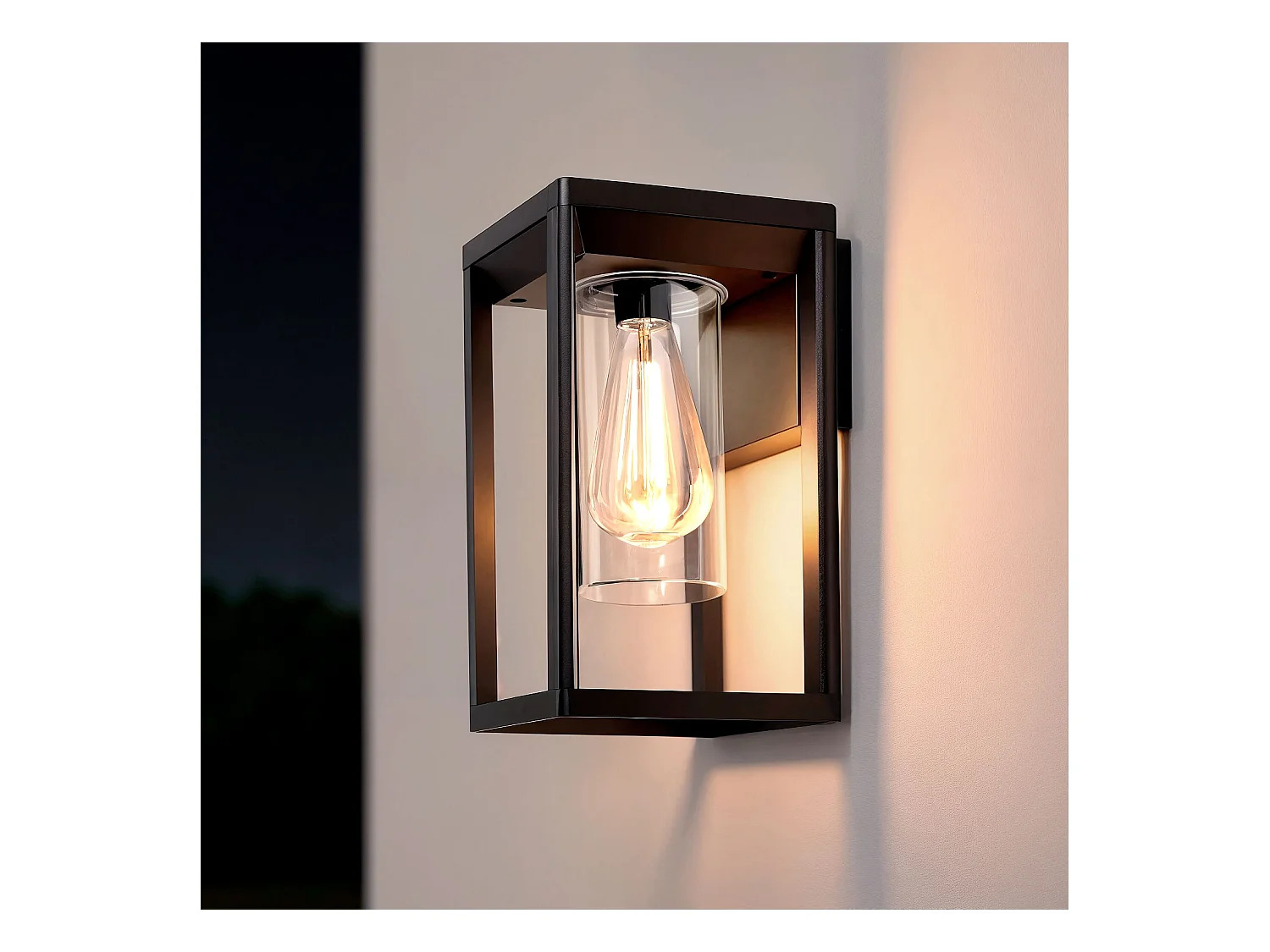 Aplique de Pared Exterior Aluminio Ankari Negro