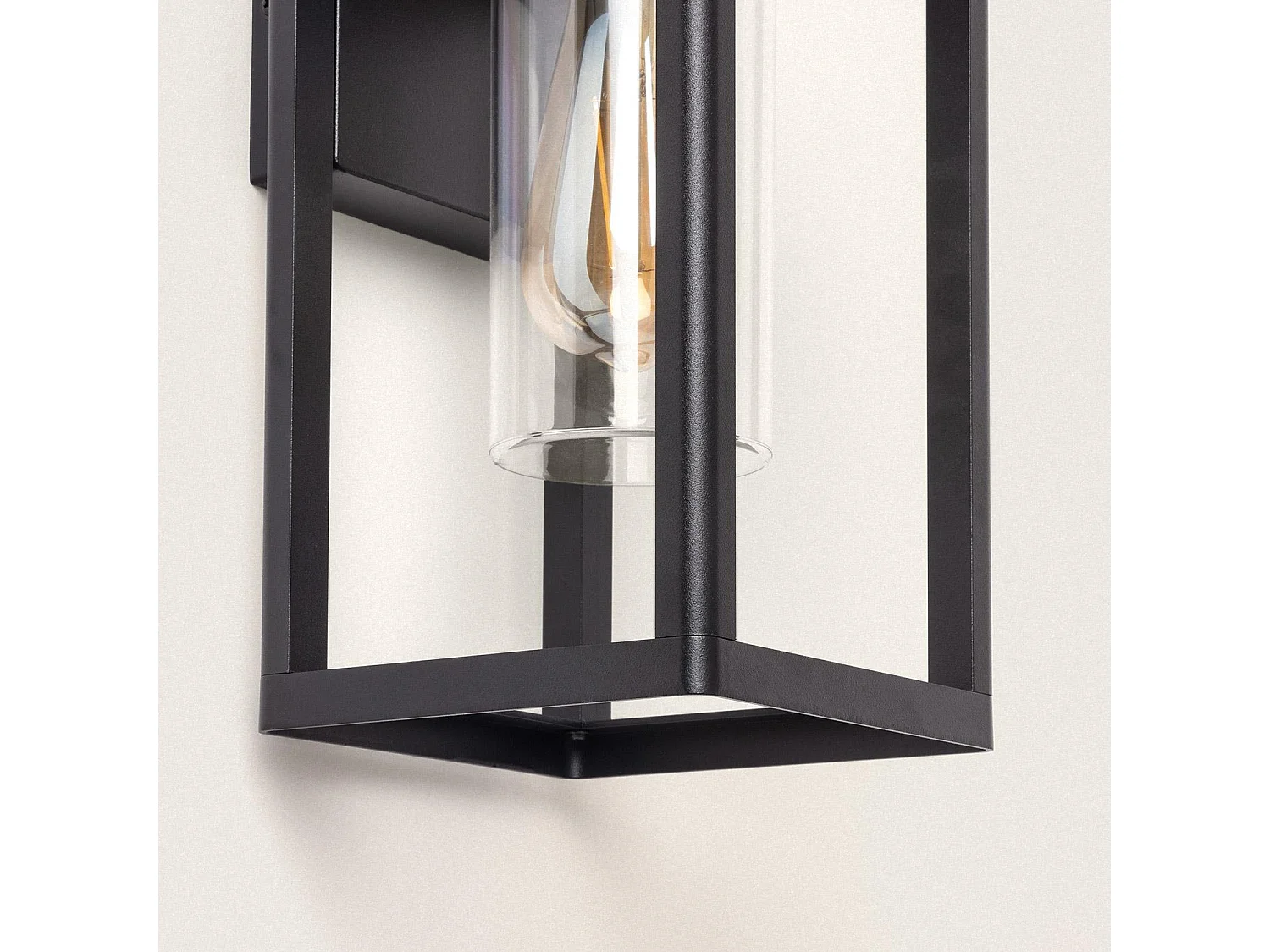 Aplique de Pared Exterior Aluminio Ankari Negro