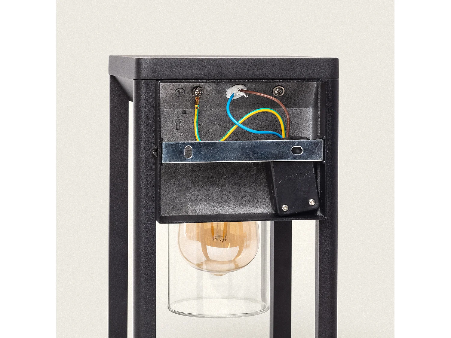 Aplique de Pared Exterior Aluminio Ankari Negro