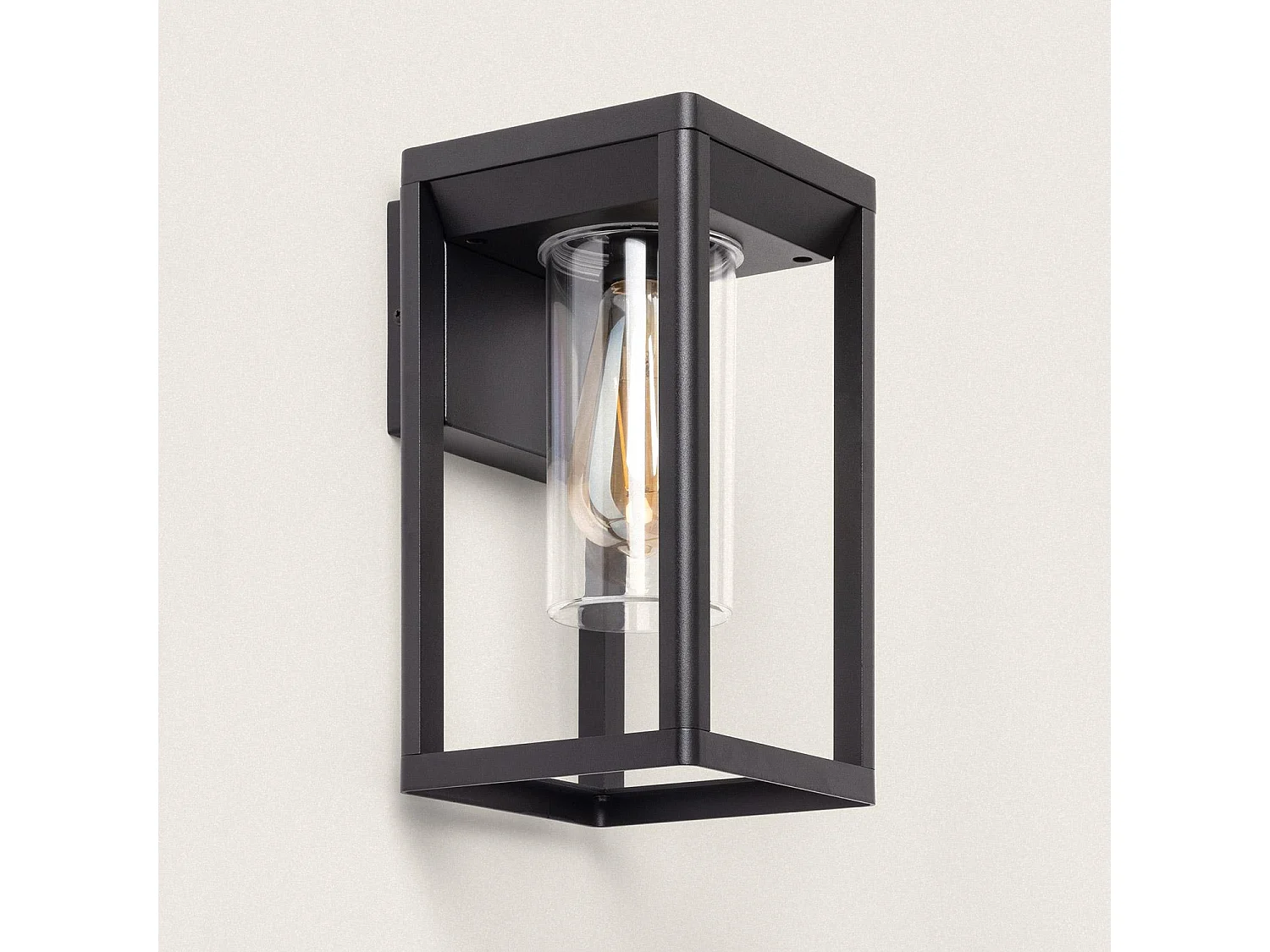 Aplique de Pared Exterior Aluminio Ankari Negro