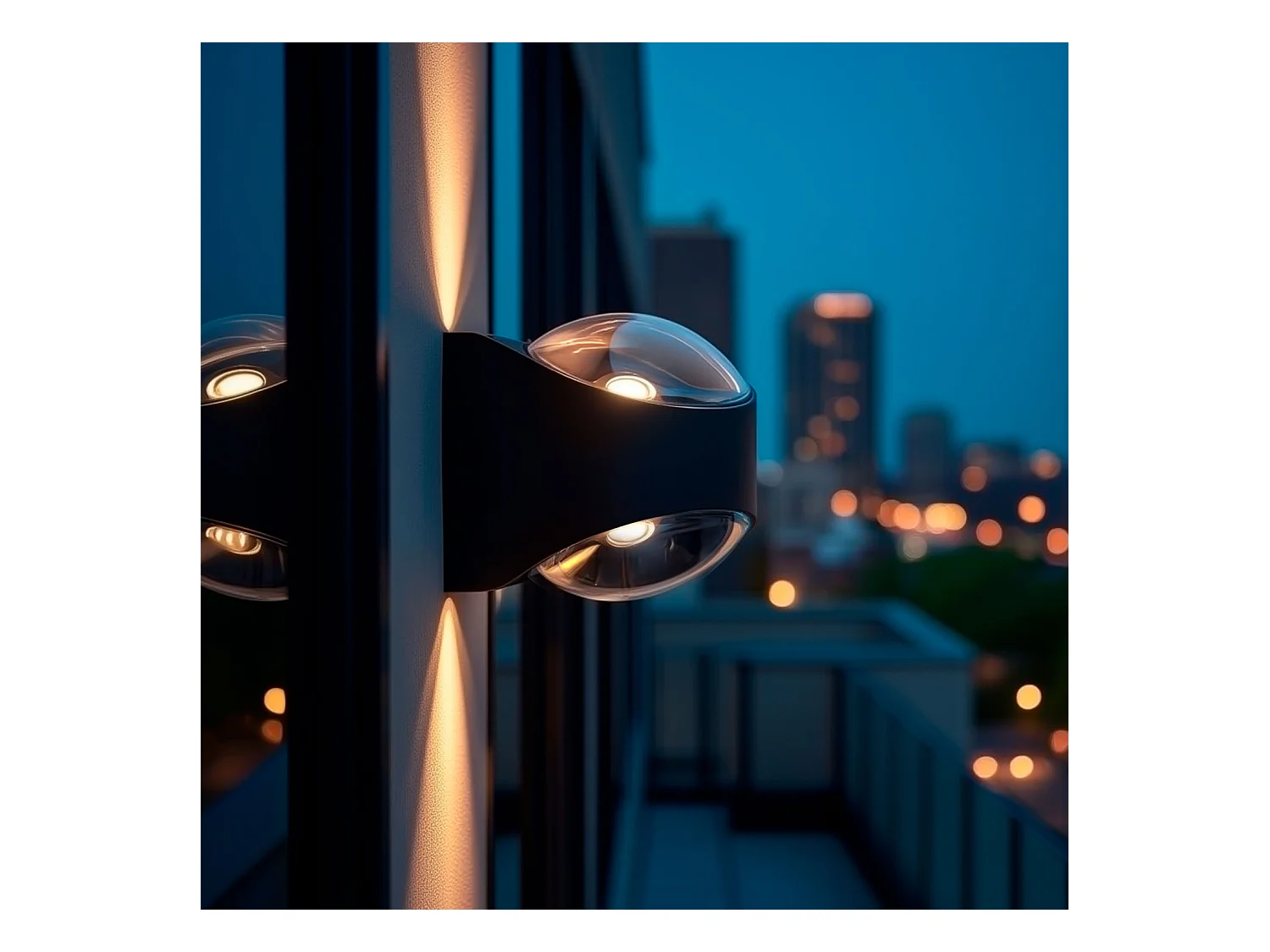 Applique Murale Extérieure LED 12W Aluminium Éclairage Double Face Adelfa Noir