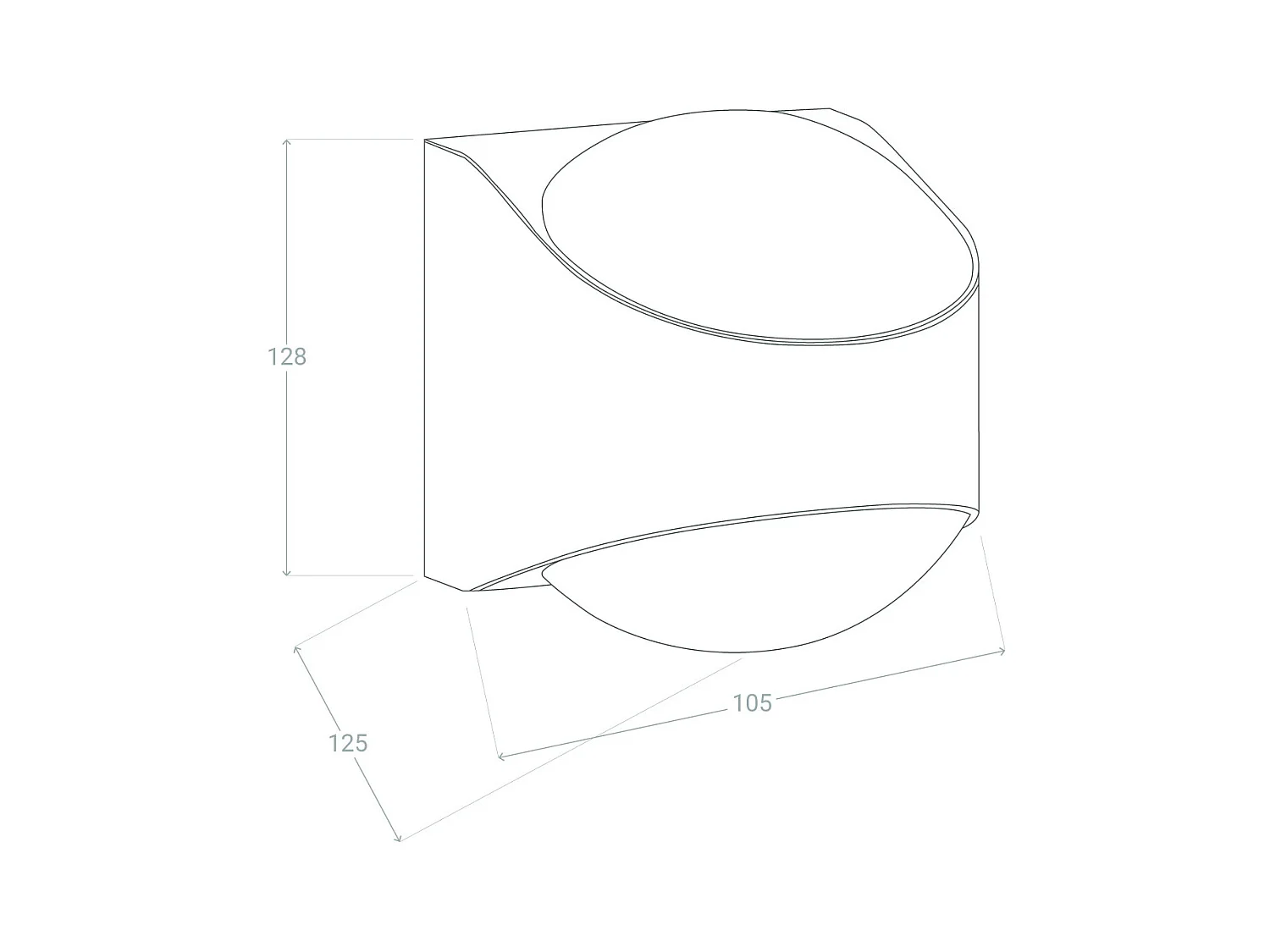 Applique Murale Extérieure LED 12W Aluminium Éclairage Double Face Adelfa Noir