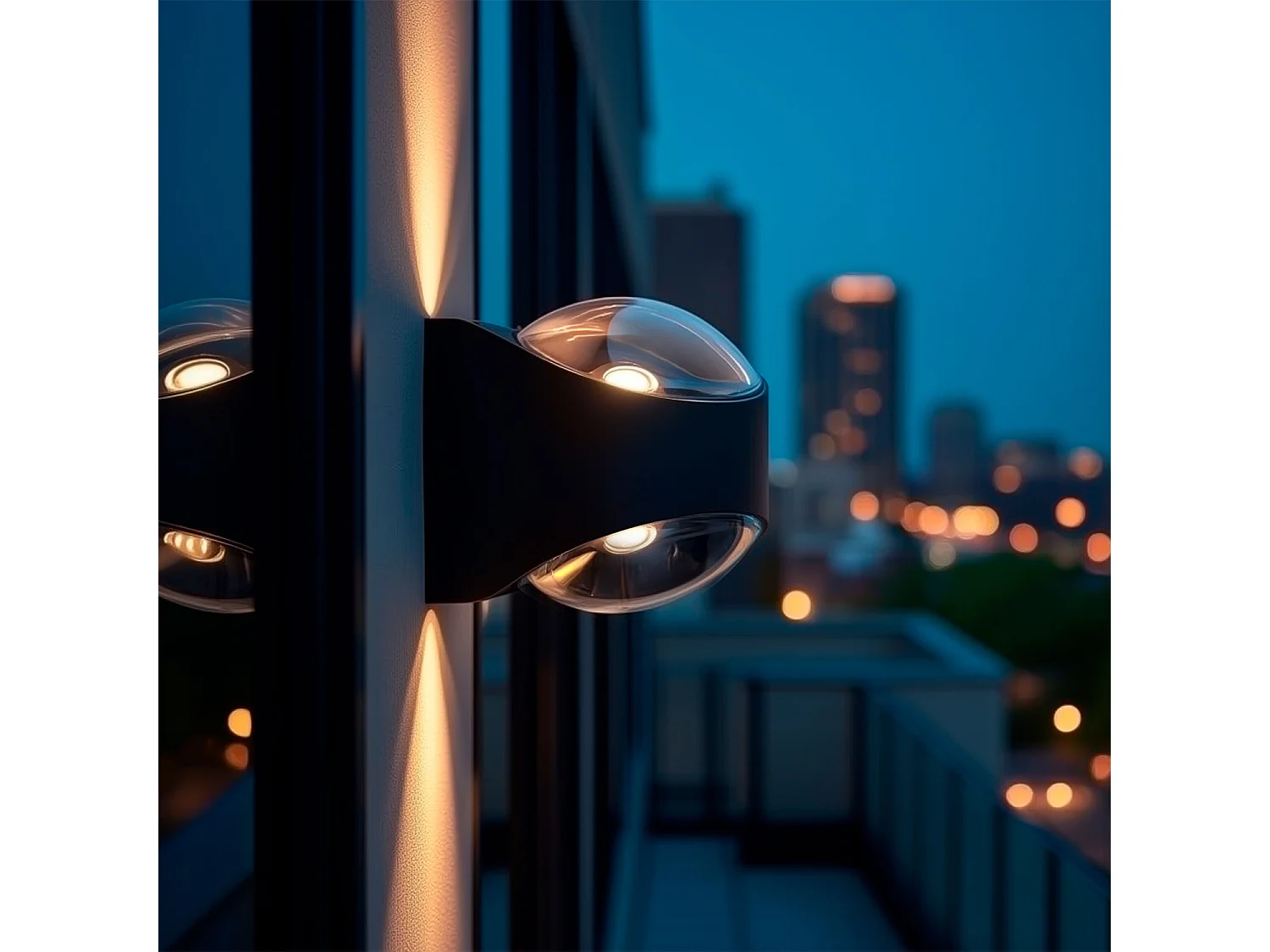 Applique Murale Extérieure LED 12W Aluminium Éclairage Double Face Adelfa Noir