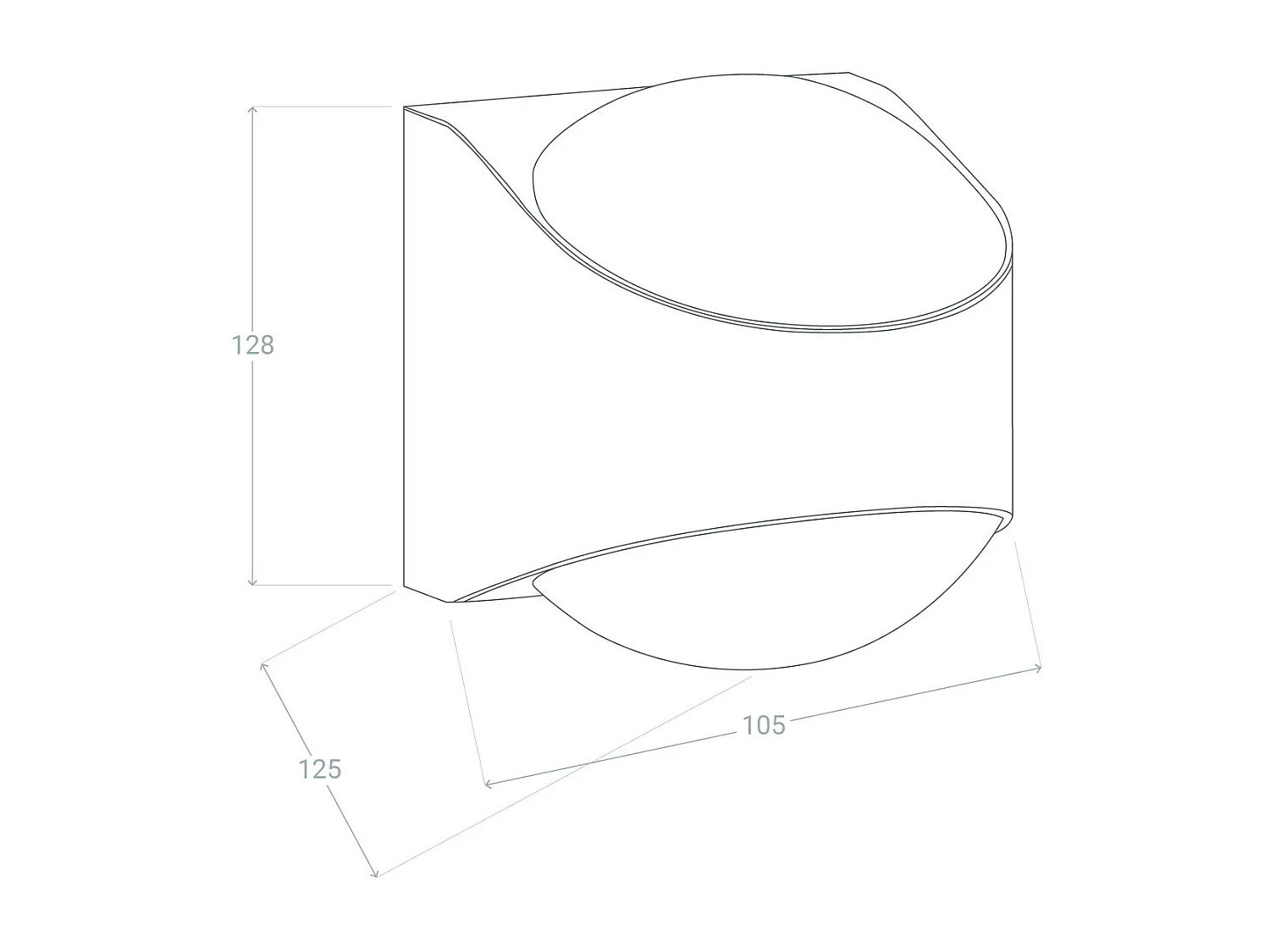 Applique Murale Extérieure LED 12W Aluminium Éclairage Double Face Adelfa Noir