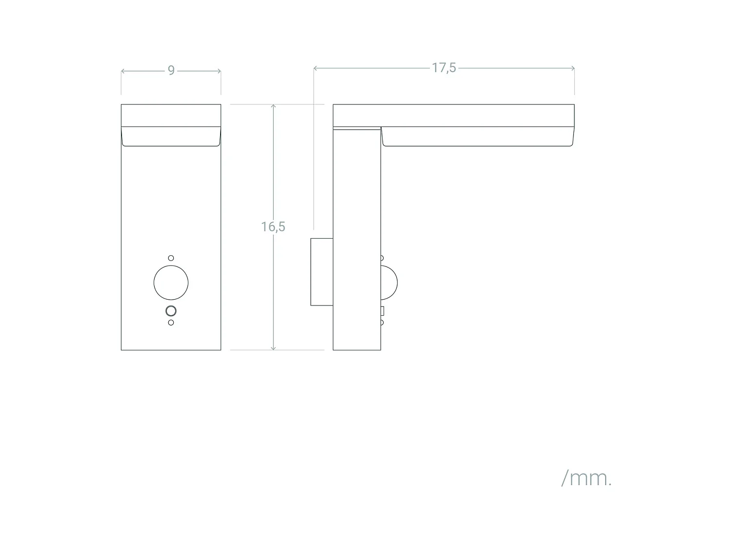 Applique Murale Extérieure Solaire LED Aluminium avec Détecteur de Mouvement Goran Noir
