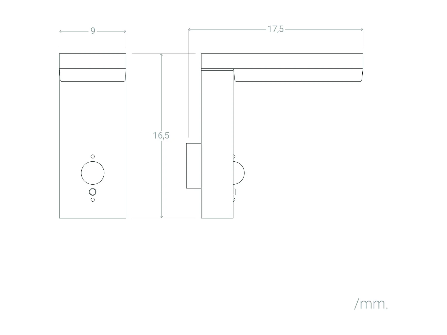 Applique Murale Extérieure Solaire LED Aluminium avec Détecteur de Mouvement Goran Noir