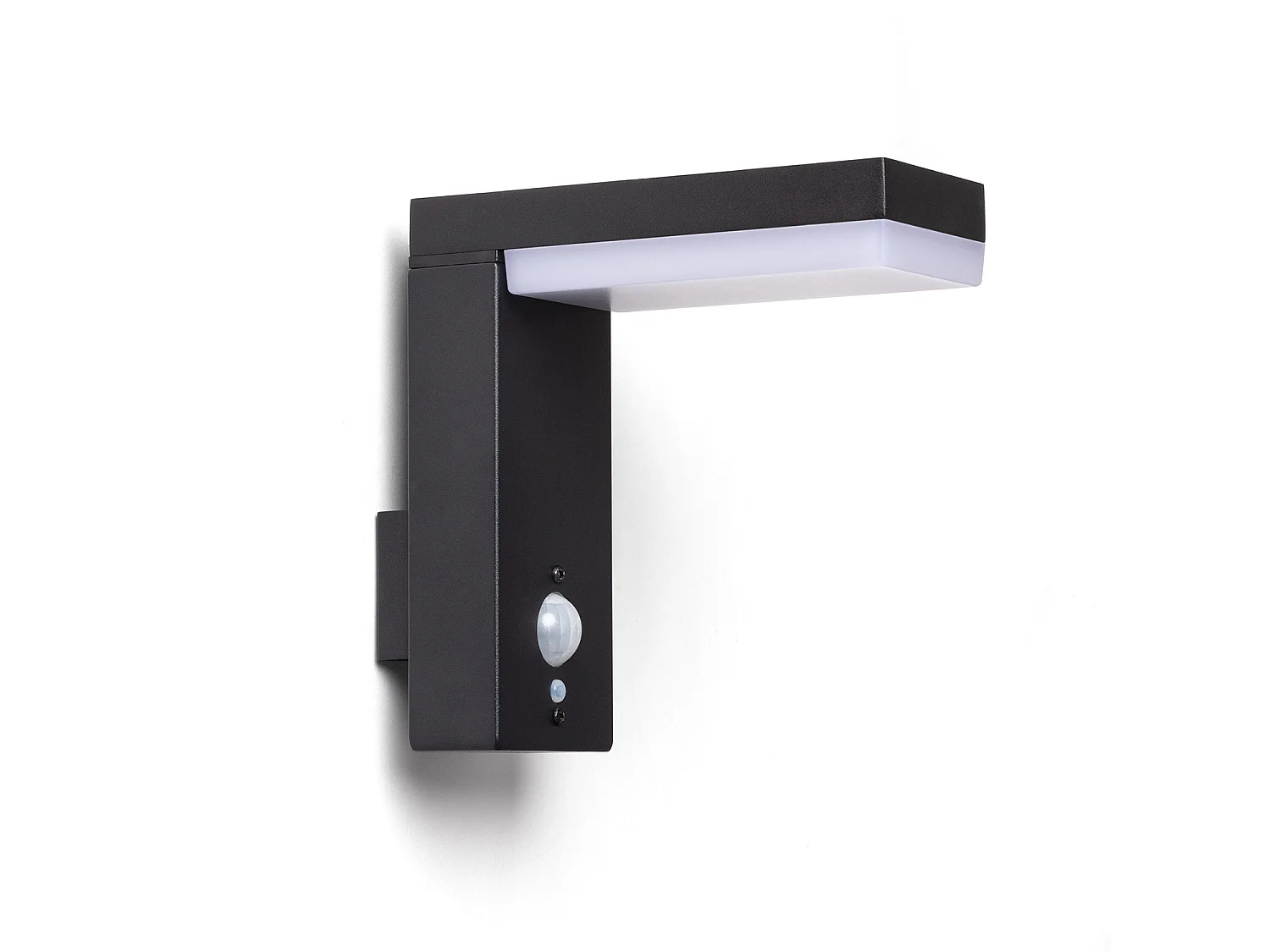 Applique da Parete per Esterni Solare LED 2W in Alluminio con Sensore di Movimento Goran Nero