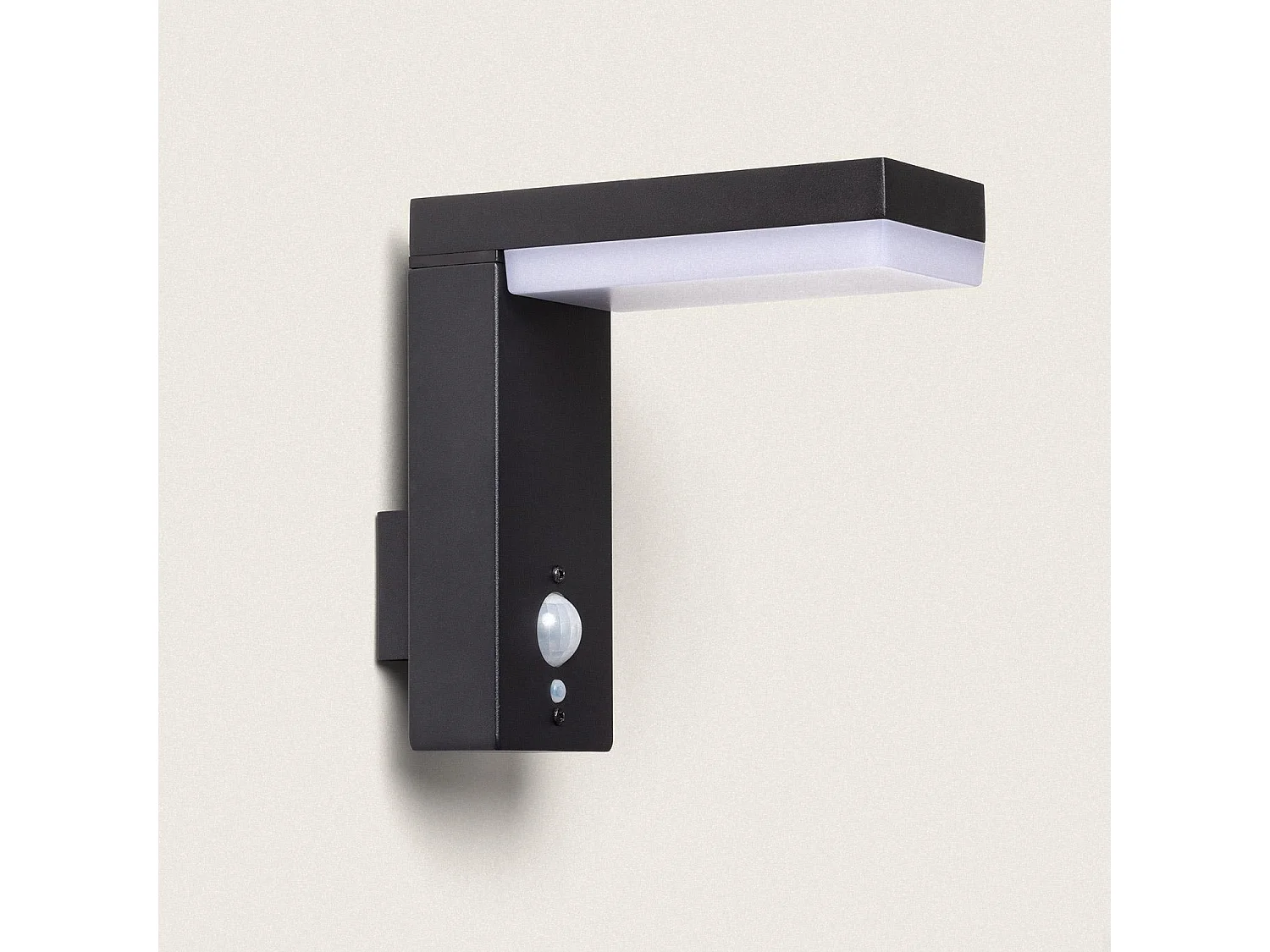 Applique da Parete per Esterni Solare LED 2W in Alluminio con Sensore di Movimento Goran Nero