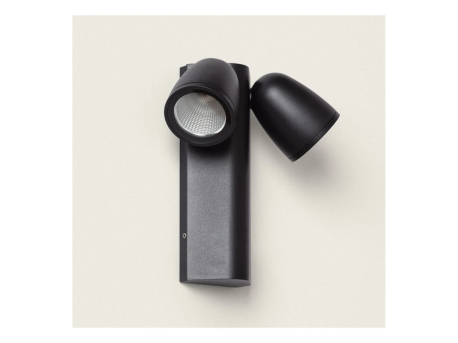 Aplique de Pared Exterior LED 12W Aluminio Abel Dos Focos Negro