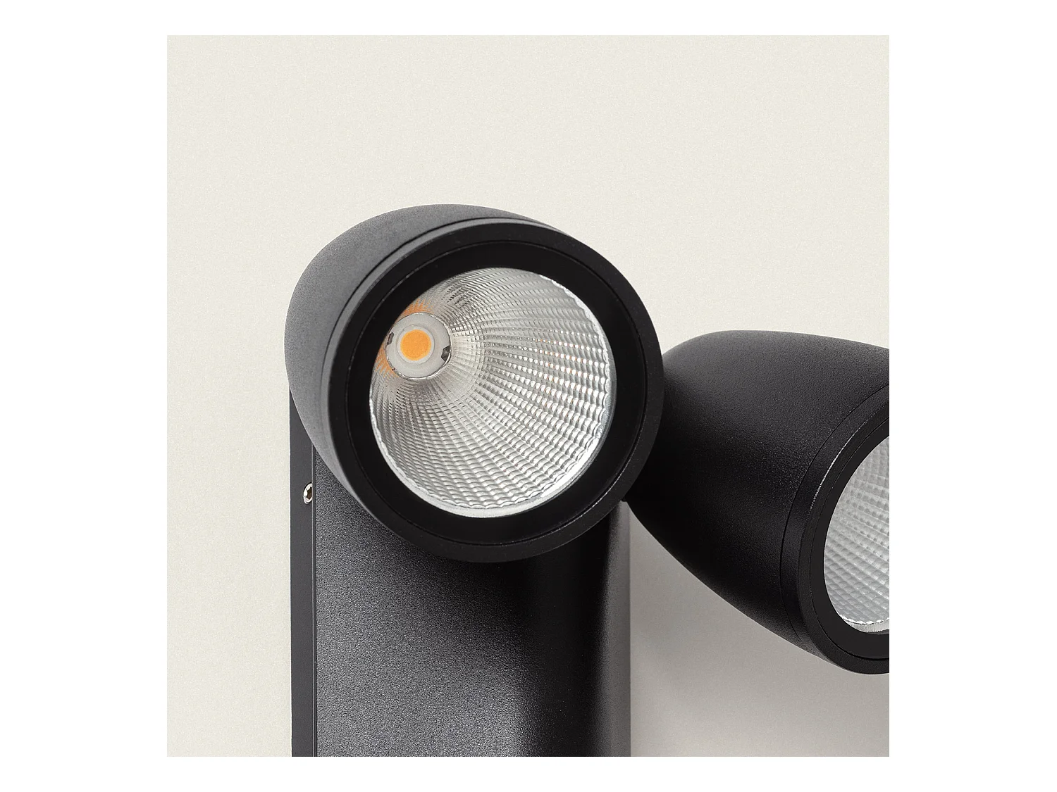 Aplique de Pared Exterior LED 12W Aluminio Abel Dos Focos Negro