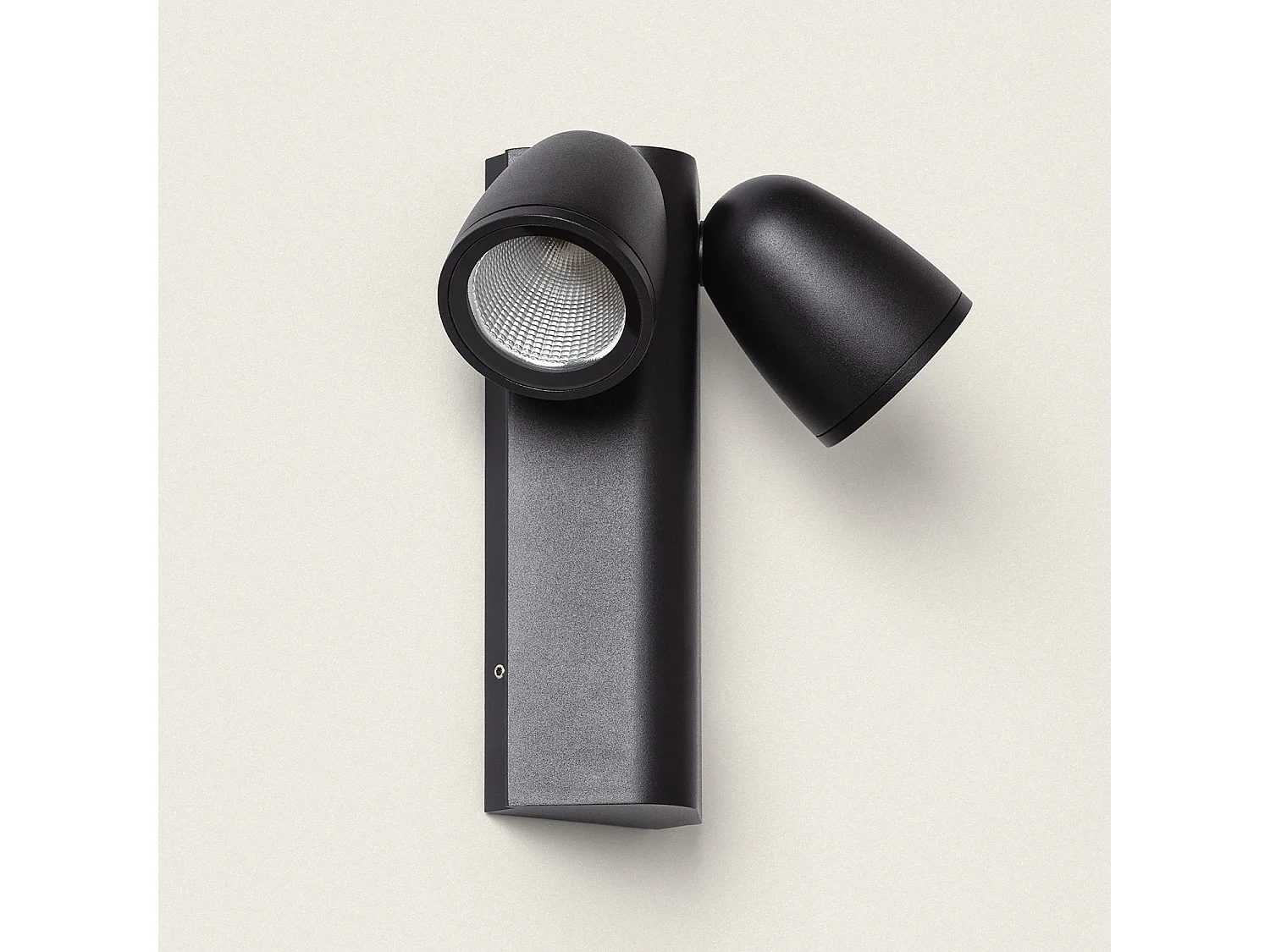 Applique Murale Extérieure LED 12W Aluminium Abel 2 Spots Noir