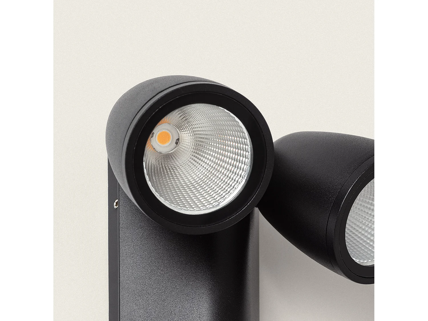 Applique Murale Extérieure LED 12W Aluminium Abel 2 Spots Noir