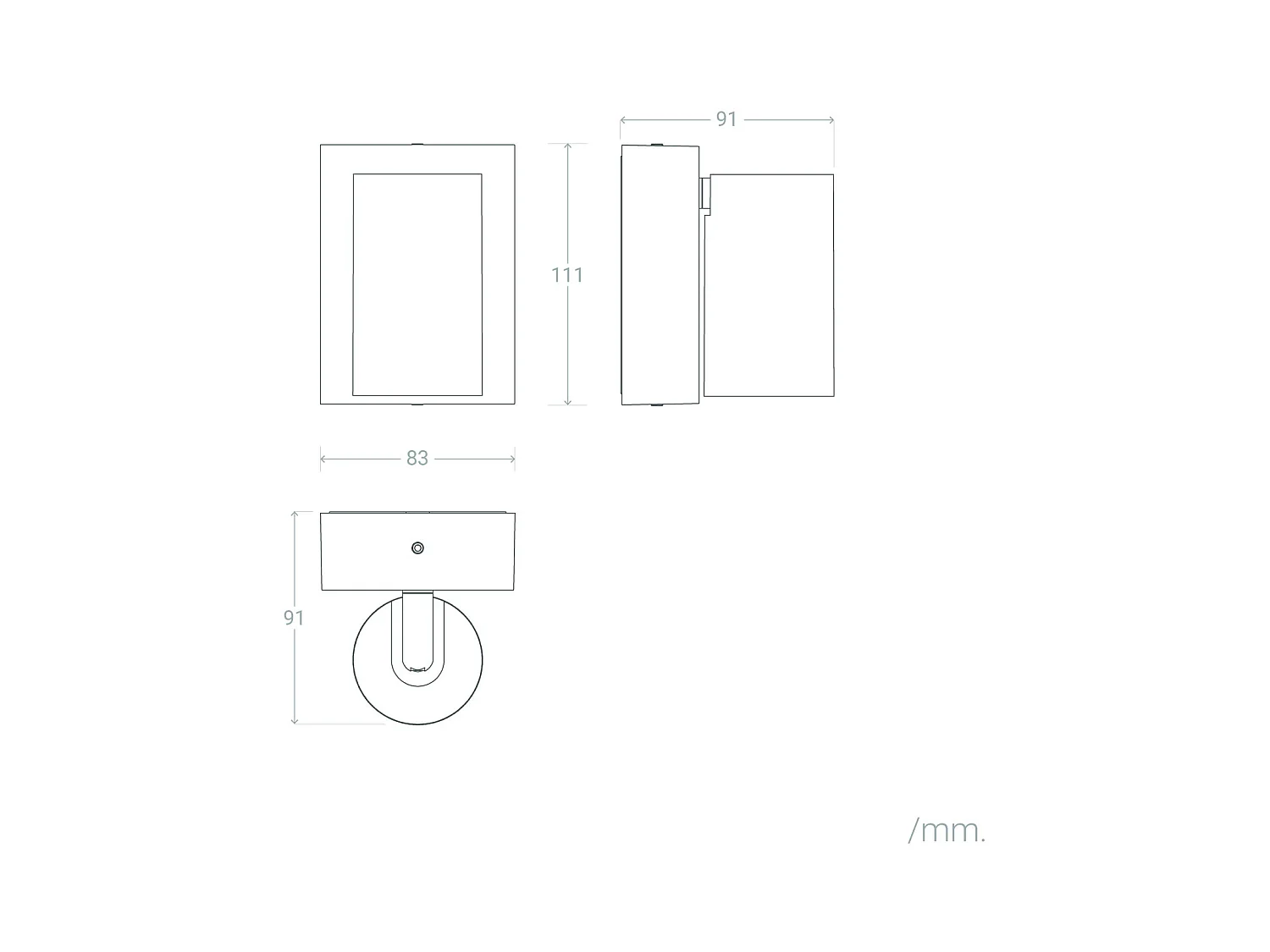 Applique Murale Extérieure LED 10W Aluminium CCT Sélectionnable Kuriya Anthracite