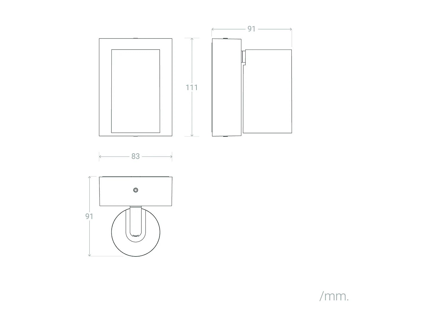 Applique Murale Extérieure LED 10W Aluminium CCT Sélectionnable Kuriya Anthracite