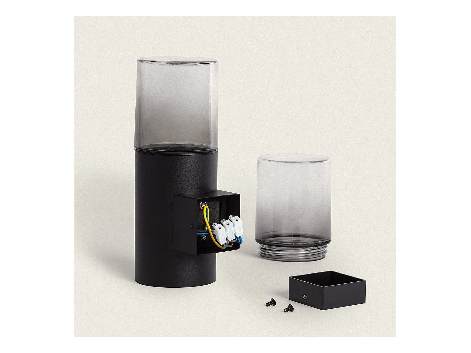 Applique da Parete per Esterni in Acciaio Inox Emley Duo Nero