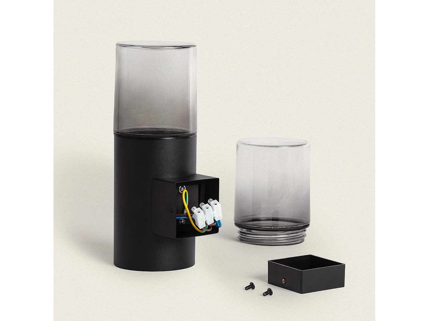 Applique Murale Extérieure Acier Inoxydable Emley Duo Noir