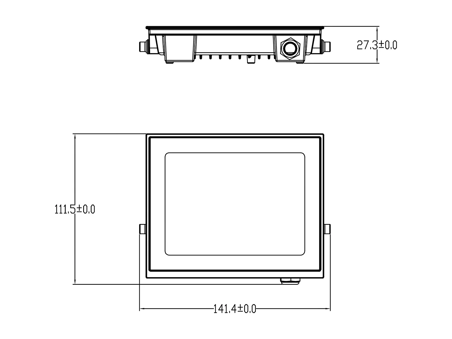 Projecteur LED 30W 120lm/W IP65 S3 5000K Non Noir Blanc froid
