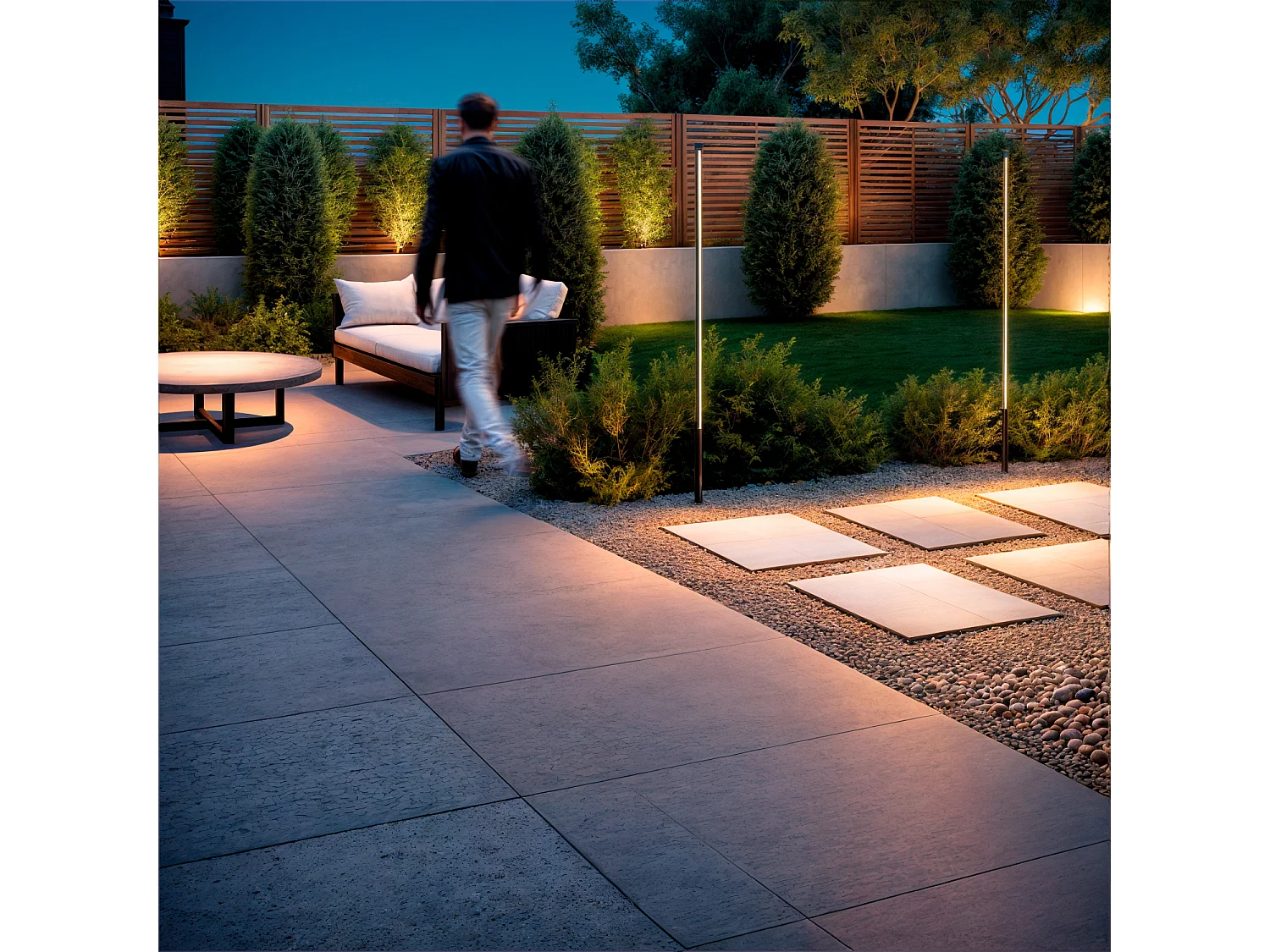 Balise Extérieur LED 12-24W 80-160 cm avec pique Calax 1600 mm