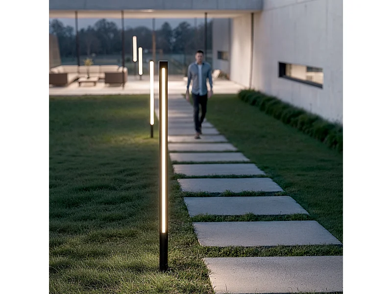 Balise Extérieur LED 12-24W 80-160 cm avec pique Calax 1600 mm