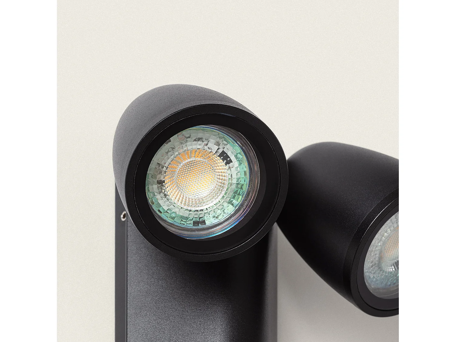 Applique da Parete per Esterni Alluminio con Sensore di Movimento Abel Due Faretti Nero