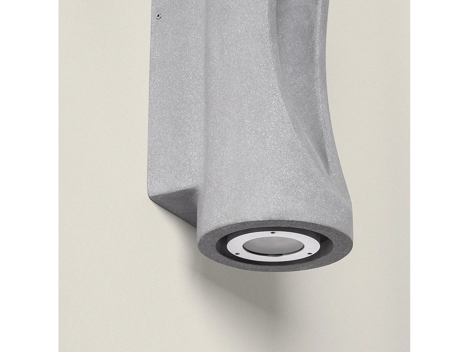 Applique Murale Extérieure LED Dimmable 12W Ciment Large Brinvo Gris Pierre